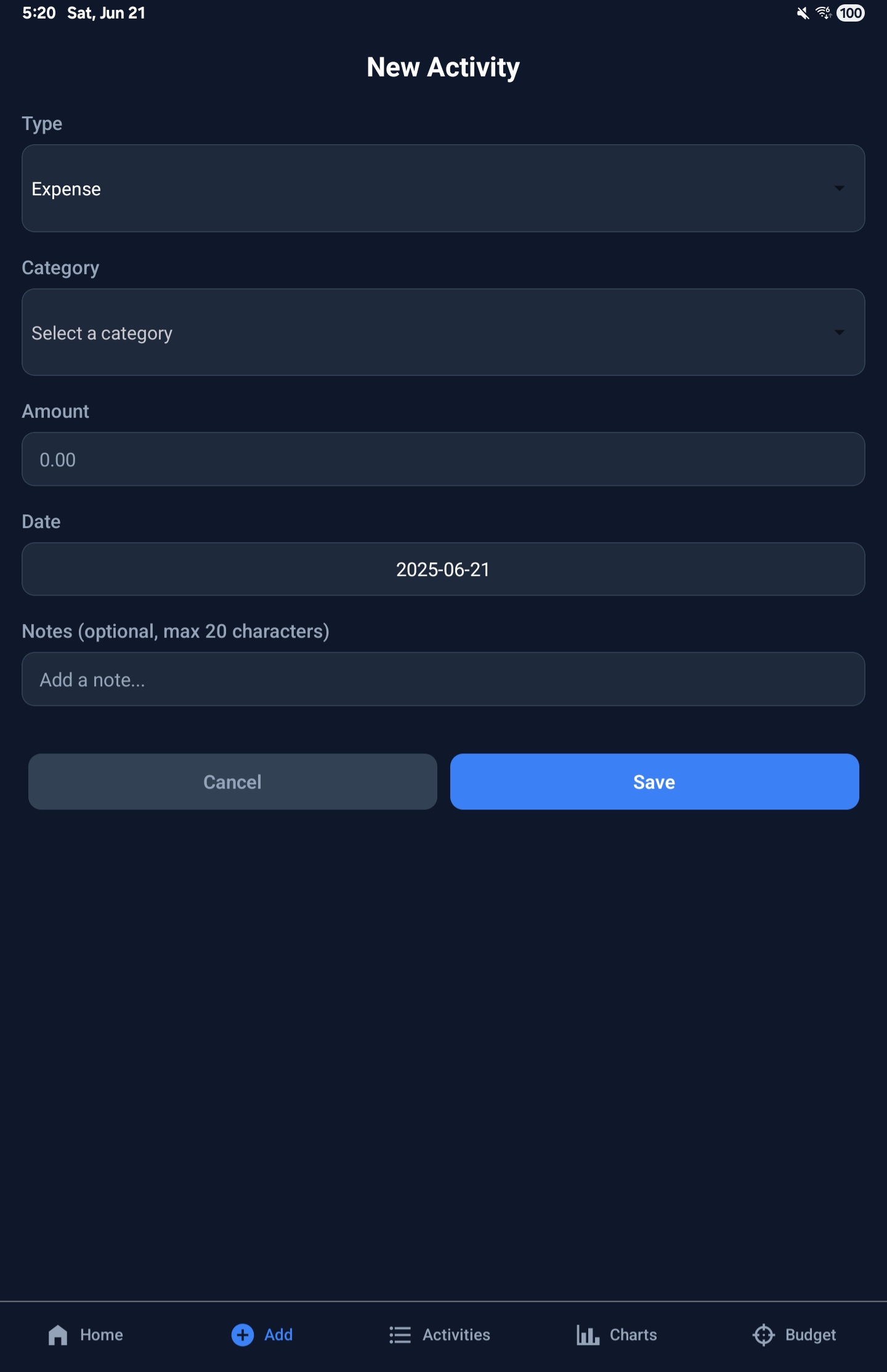 Add Activity